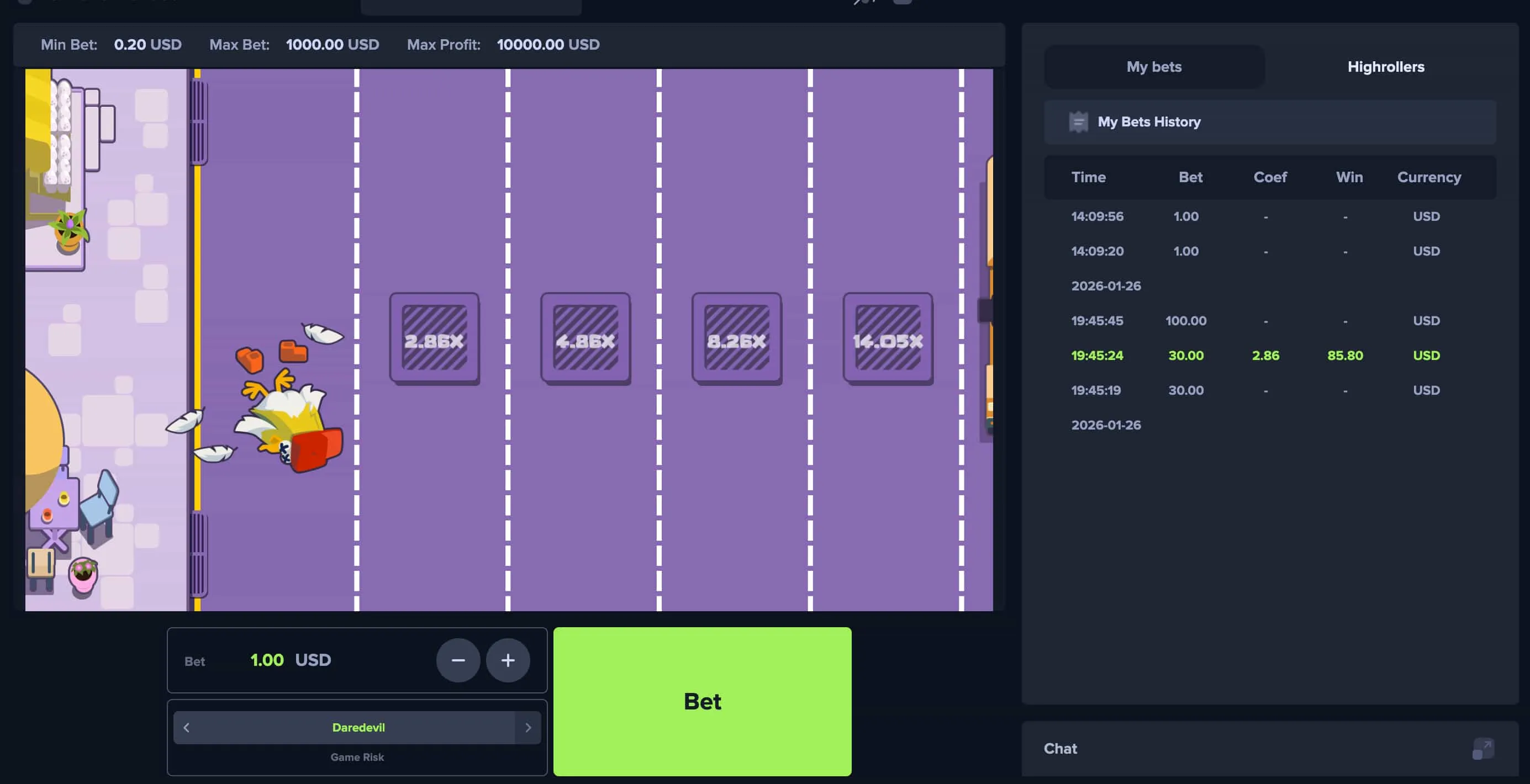 Erfolgschancen bei Chicken Cross maximieren